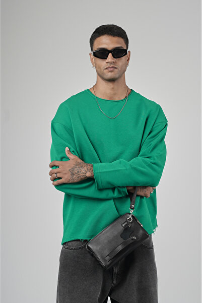 Butik Trend Biz Oversize Pis Collar Men's Plain Sweatshirt