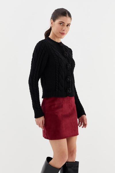 Shopping Shop Suede mini skirt burgundy