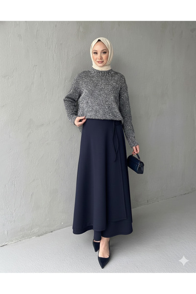 Blue Morpho Anvelop Model Scuba Fabric Skirt