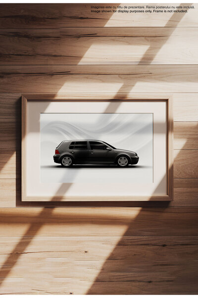 21mxm Sports Car Canvas Poster – Unframed Print - Car Enthusiasts - 1845 Golf MK4