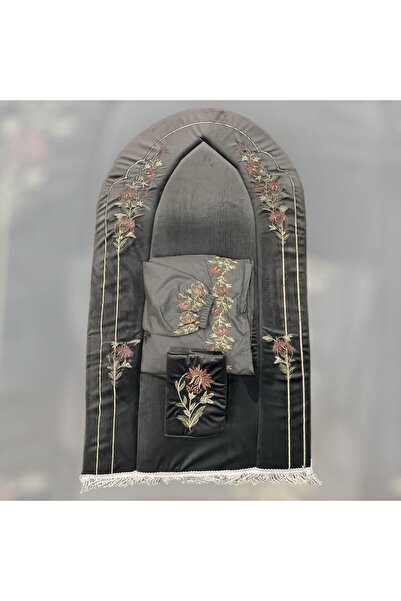 MAYAR Royal 3-piece set: prayer mat, embroidered foam rug, Quran cover