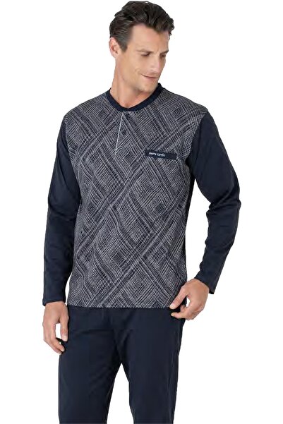 Pierre Cardin 100% Cotton Jacquard Boxed Men's Pajama Set