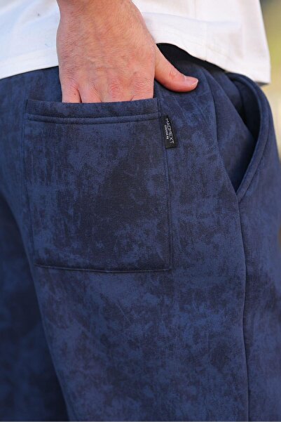 Madmext Μπλε ναυτικό μοτίβο μπατίκ Φούτερ Φούτερ E6582