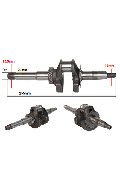 No branded Arbore cotit pentru Honda GX 140, GX 160, GX 200 (filet)