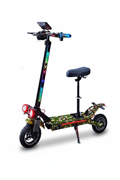 niyazi سكوتر كهربائي للكبار بتصميم جيشي وقوة 3000 واط مع مساعدات أمامية وخلفي...