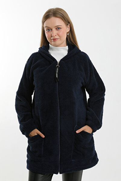 TÜCCAR UMUT WELSOFT PELUŞ HIRKA KAPÜŞONLU FERMUARLI GENİŞ BEDEN ARALIĞI 0024