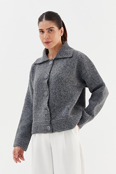 Shopping Shop Soft textured knit cardigan anthracite