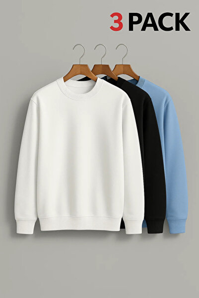 COMBİNE MİCHAİL Men's Oversized Premium Winter 3-Piece Sweater