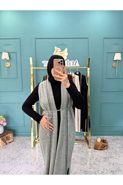 Nissra Ankanoor Shepherd Embroidered Double-Breasted Steel Vest Anka2518205