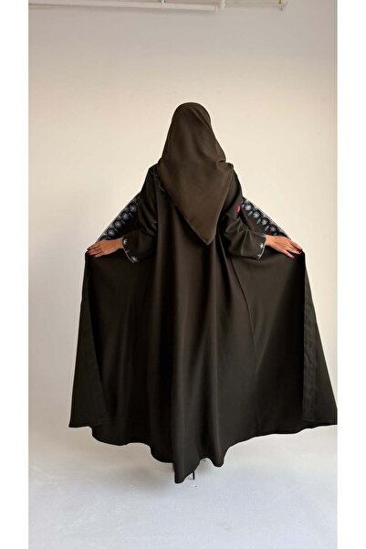 AYA mwt677 عباية زيتي تطريز