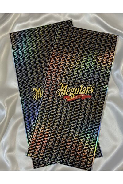 sahmeran oto aksesuar oto sticker Kapı Direk Kaplama Folyosu hologram MEGUİARS BASKILI STİCKER Sağ-Sol 2 Adet