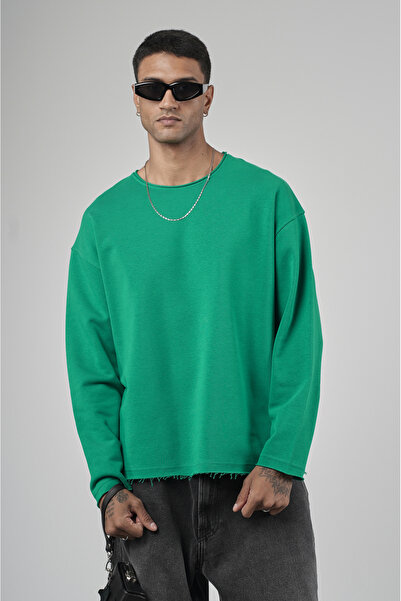 Butik Trend Biz Oversize Pis Collar Men's Plain Sweatshirt