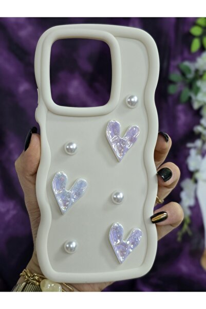 Magic Ring Tecno Spark 10 Pro Compatible Shiny Heart & Pearl Detailed Soft Stylish Phone Case