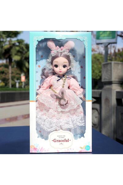 Soli Papusa eleganta, 30 cm, articulatii mobile, culoare roz