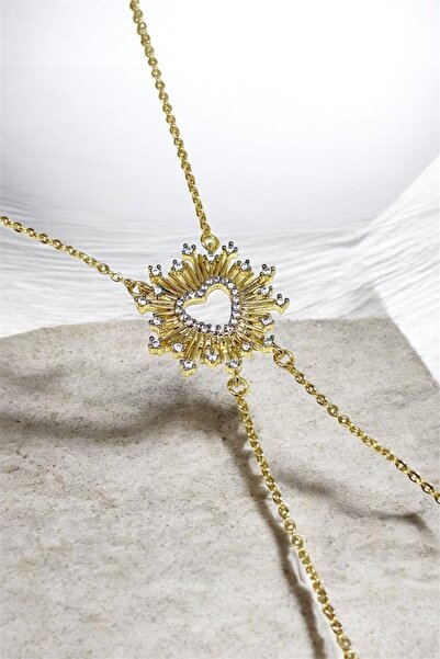 MatmazelLavinya خاتم شاهمران ذهبي مرصع بحجر الزركون على شكل قلب