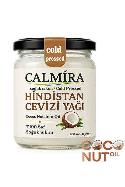 CALMİRA Hindistan Cevizi Yağı 200 ml / Saf Soğuk Pres / Katkı Koruyucu içermez