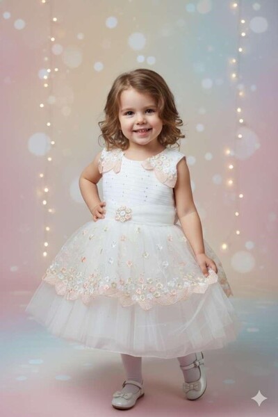 mali-kon kids فستان زفاف للفتيات من مالي-كون