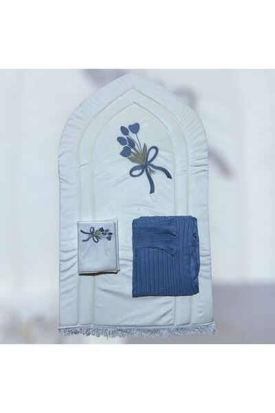 MAYAR Royal 3-piece set: prayer mat, embroidered foam rug, Quran cover