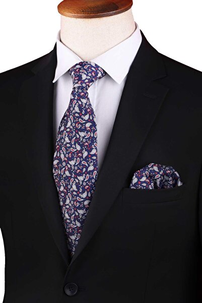 Kravatkolik Синій шарф з принтом Класичний краватка KK13343