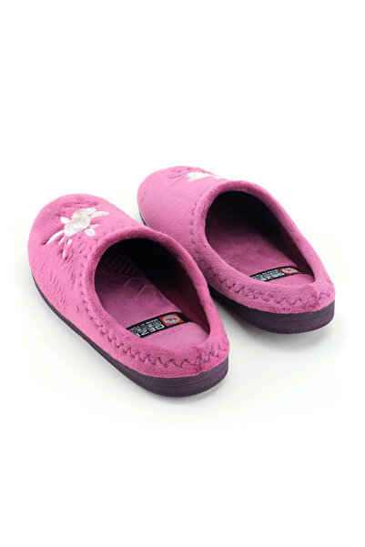 GEZER Women's Winter Pu Comfortable Sole Embroidered Design Home Garden Slippers