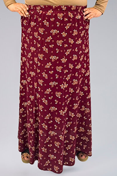SHE BEST Pieced Long Prayer Skirt, Viscose Flower 8 Pieces Long Women's Skirt