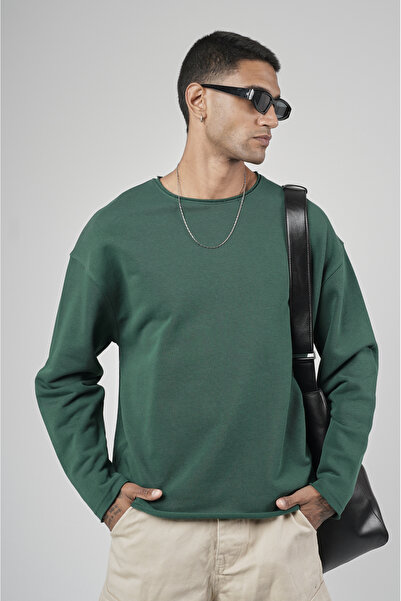 Butik Trend Biz Oversize Pis Collar Men's Plain Sweatshirt