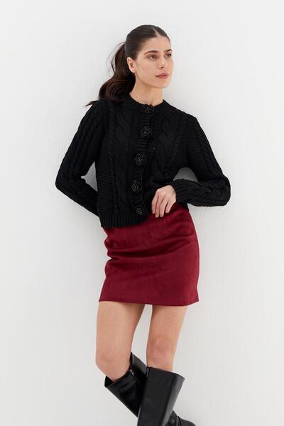 Shopping Shop Suede mini skirt burgundy