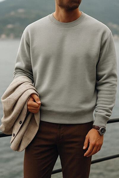 COMBİNE MİCHAİL Men's Oversized Premium Winter 3-Piece Sweater