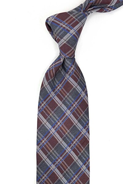 Kravatkolik Marceddi Style Burgundy Italian Silk Tie Ik2037