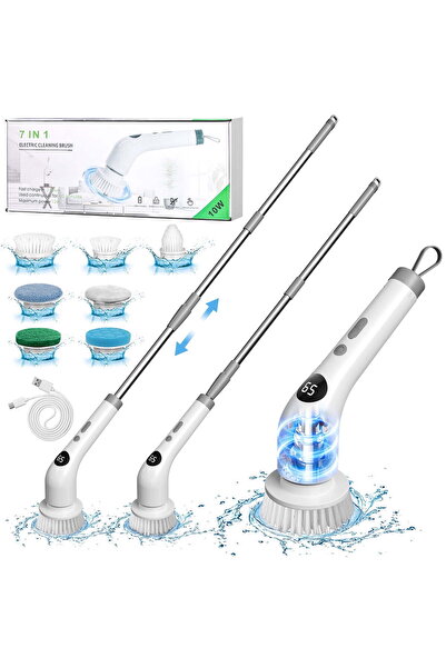 Arabest فرشاة تنظيف الحمام الكهربائية الدوارة، فرشاة تنظيف الحمام اللاسلكية م...