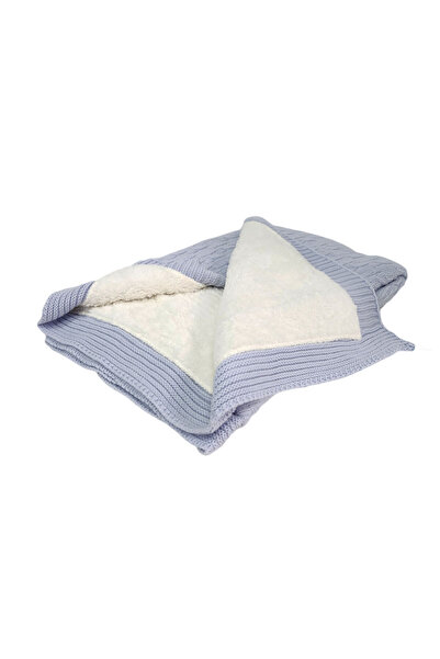 fantasialand Knitted baby blanket, HTP 117, blue color