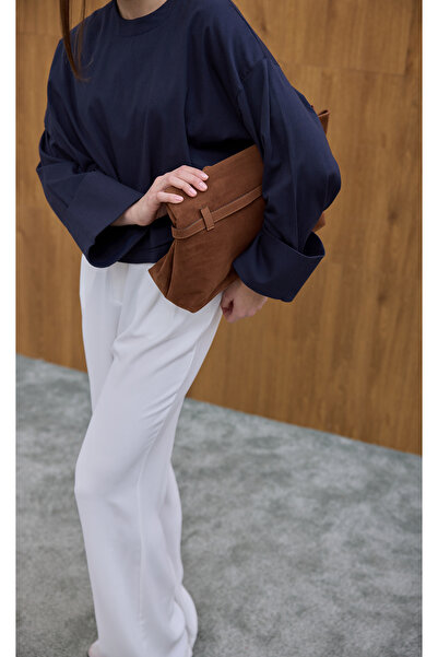 Birgül Bektaş Μπλούζα από ποπλίνα Allerli σε μπλε ναυτικό χρώμα