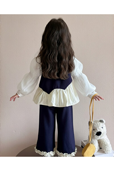 nannie Elegant Navy Blue Outfit for Girls Otilia - 3-4 years