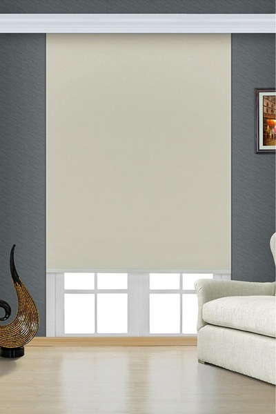 Miage KREM BLACKOUT KARARTMA STOR PERDE YÜKSEK KALİTE %100 IŞIK GEÇİRMEZ