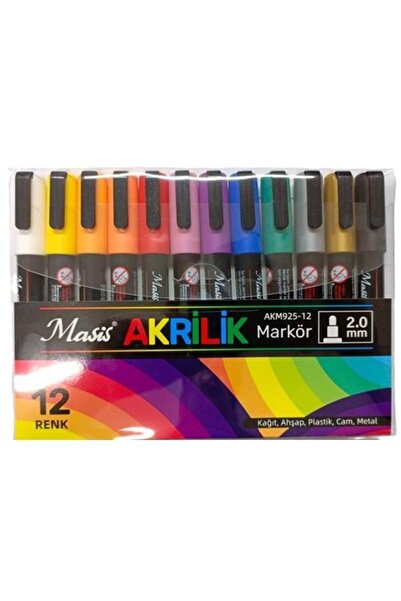 Masis 020 SİNERJİ AKM925 12 AKRİLİK MARKÖRÜ 925 PVC 0