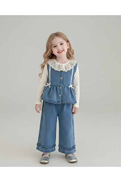 nannie 3-Piece Blue Outfit for Girls Aniela - 5-6 years