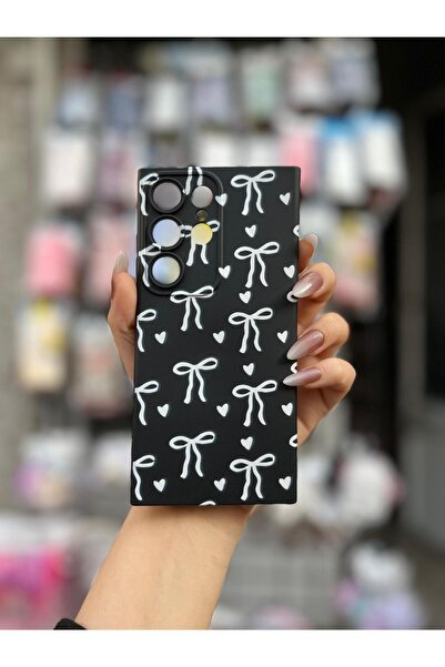 CaseKİdükkan جراب هاتف سامسونج جالاكسي S24 ألترا متوافق مع الكاميرا، مبطن بالمخمل من الداخل، بنمط منتفخ