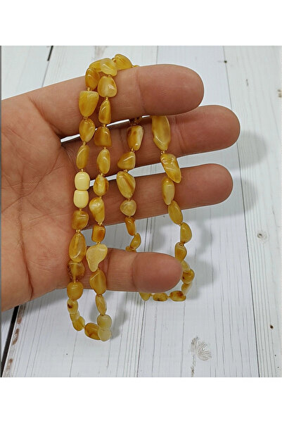 AbbasShop GERÇEK DAMLA KEHRİBAR KOLYE YETİŞKİN KEHRİBAR KOLYE