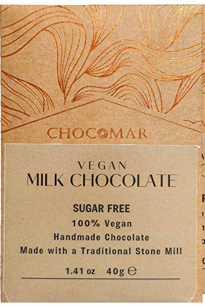 CHOCOMAR ŞEKERSİZ SÜTLÜ VEGAN ÇİKOLATA 40G