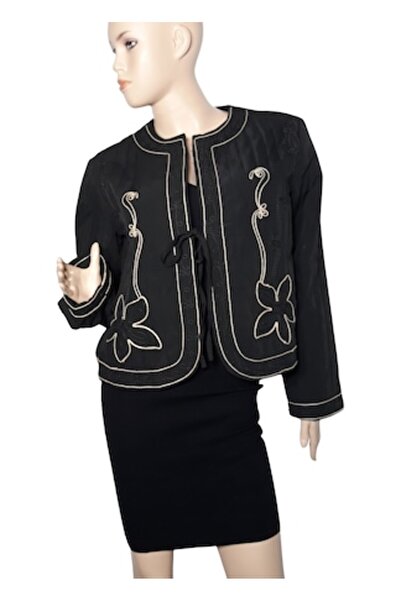 L-line fashion Women's jacket L-line fashion, decorative stitching, black, one size