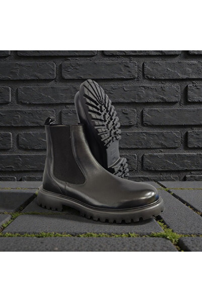 VİVA SHOES حذاء رجالي تشيلسي بنعل إيفا من الجلد الطبيعي 100%