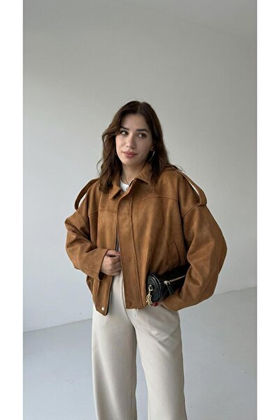 STALİ Kadın Süet Ceket Kahverengi