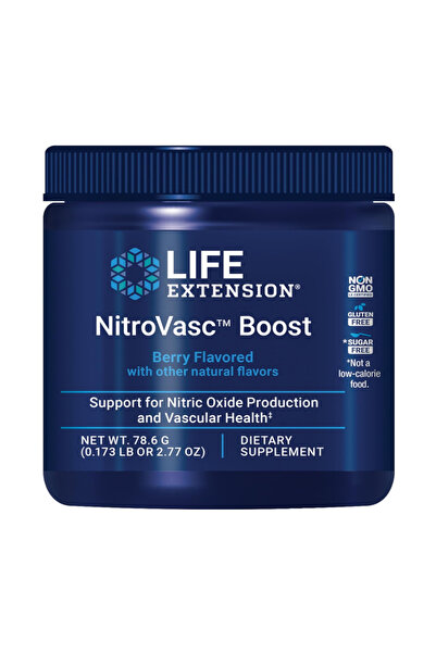 Life Extension NitroVasc Boost, Blood Flow Supplement, Nitric Oxide Support, ...