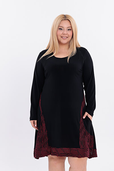 HELVEYS Special Design Detailing Crew Neck Long Sleeve Stretch Fabric Sandy F...