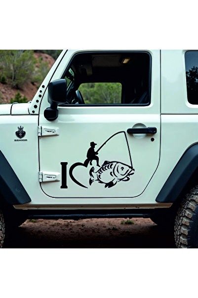 StickITsibiu I Love Fishing – Stickere Auto 4×4 Off-Road – Dimensiuni 20x15 cm.