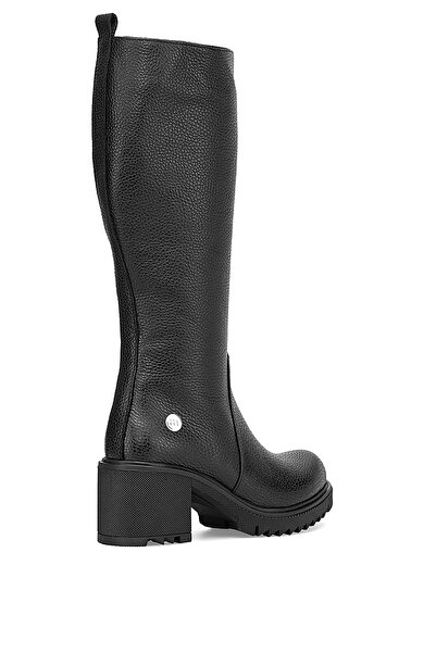 Mammamia D25Kc-2330 Women's Genuine Leather Classic Boots Black