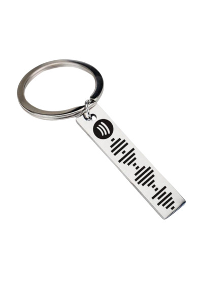 lazerizi Kişiye Özel Lazer İşleme Spotify Kodlu Anahtarlık