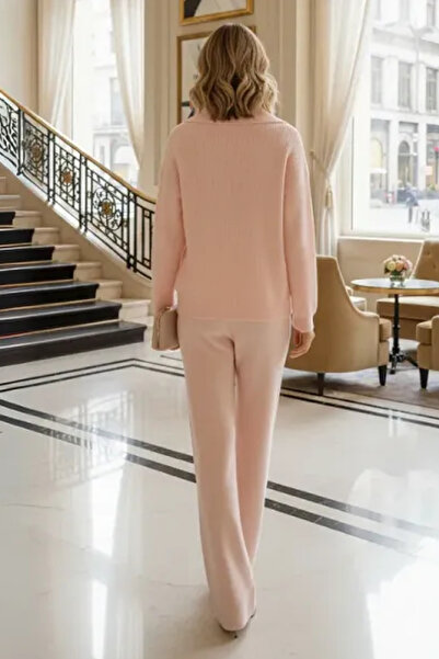 Muchmy Women 2 Piece Knitted Set Women Winter Sweater And Pants Outfit Wide Legs Women Co-ord Set