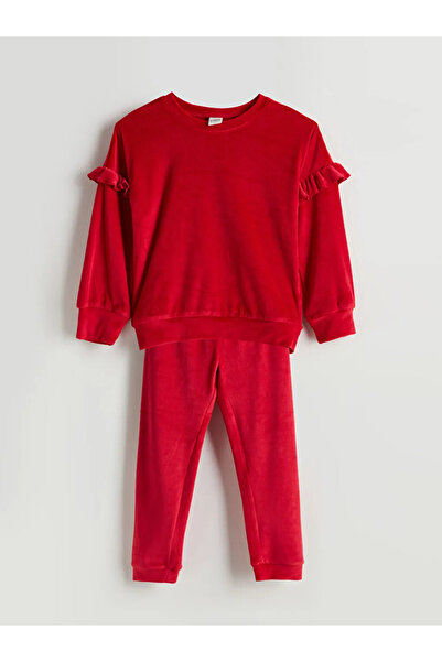 LC Waikiki LCW Kids Червен велосипеден комплект пижама за момичета