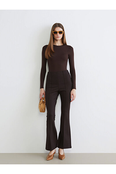 LC Waikiki Özmarka Νέα Σεζόν Γυναικείο Παντελόνι Ψηλόμεσο Ισπανικό Παντελόνι ...